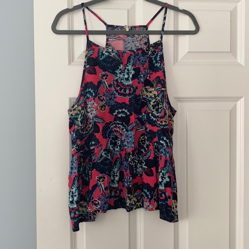 Roxy floral racer back tank Large